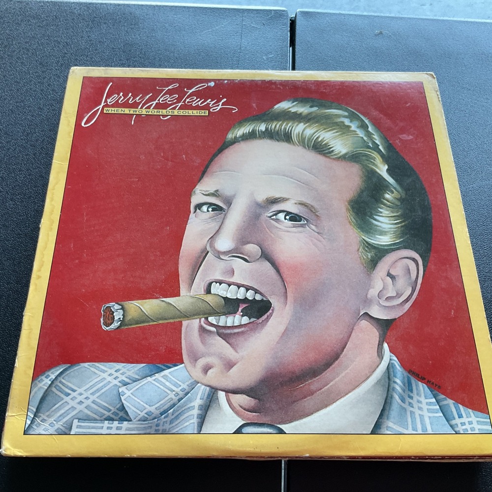 Jerry‎ Lee Lewis When Two Worlds Collide Vinyl Record Album 1980 Elektra